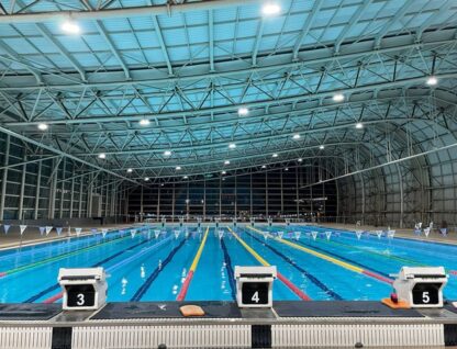 Imagem mostra piscina do CTE